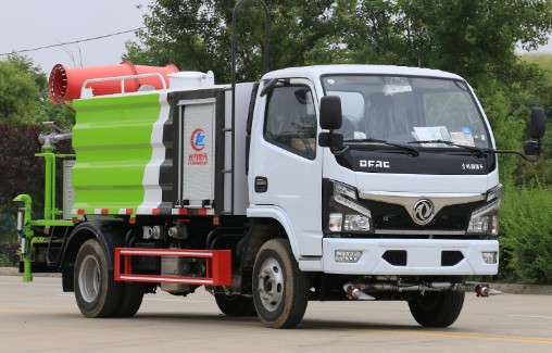 藍(lán)牌灑水車價(jià)格查詢_國六東風(fēng)小福瑞卡5噸抑塵車廠家價(jià)格-程力抑塵車